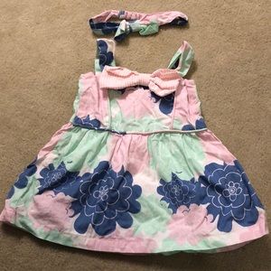 Girls Ruffle Butts 6-12 mo. Dress And Matching Bow